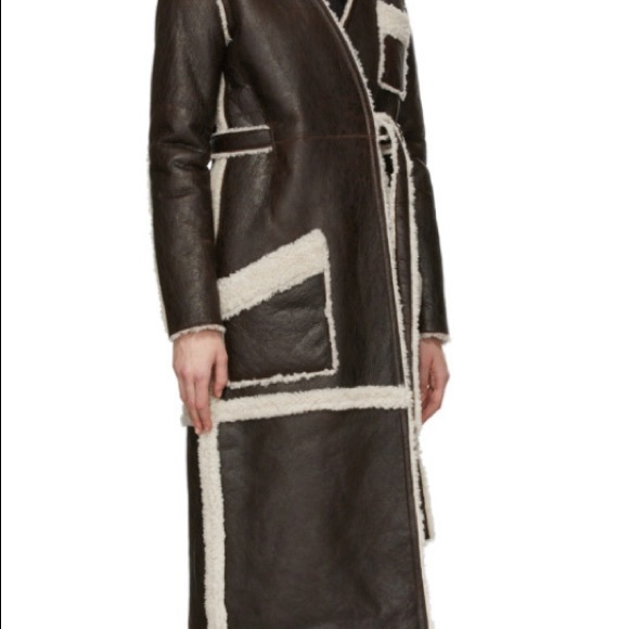 NWOT LUXURY COAT for Winter: 100% Shearling Dark brown lamb leather coat - New - Picture 5 of 14